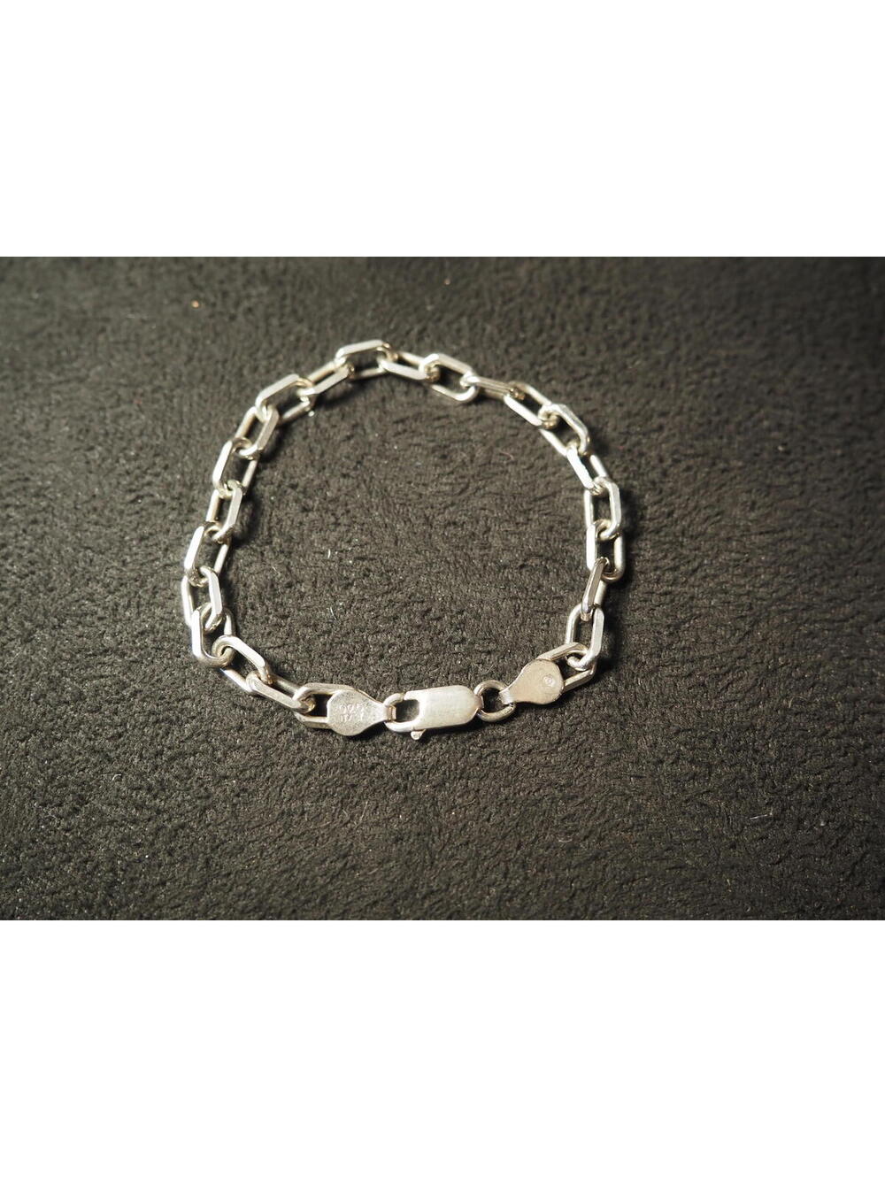 Classic Sterling Silver Anchor Chain Bracelet with Lobster Clasp